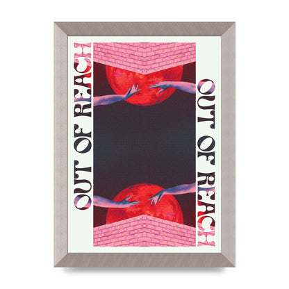 Out Of Reach Lofi Retro Music Poster Style" Printed Poster - A4 framed