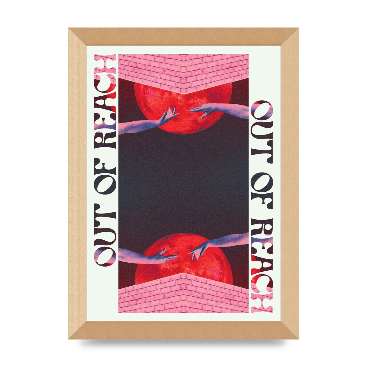 Out Of Reach Lofi Retro Music Poster Style" Printed Poster - A4 framed