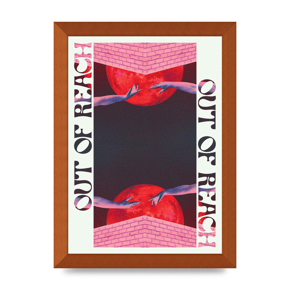 Out Of Reach Lofi Retro Music Poster Style" Printed Poster - A4 framed