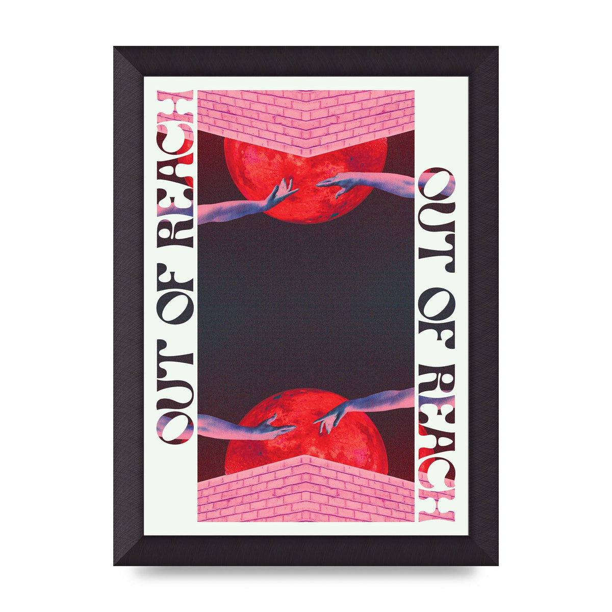 Out Of Reach Lofi Retro Music Poster Style" Printed Poster - A4 framed