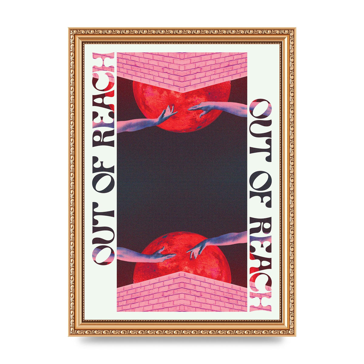 Out Of Reach Lofi Retro Music Poster Style" Printed Poster - A4 framed