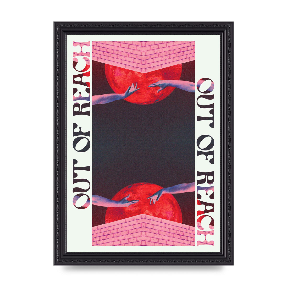 Out Of Reach Lofi Retro Music Poster Style" Printed Poster - A4 framed