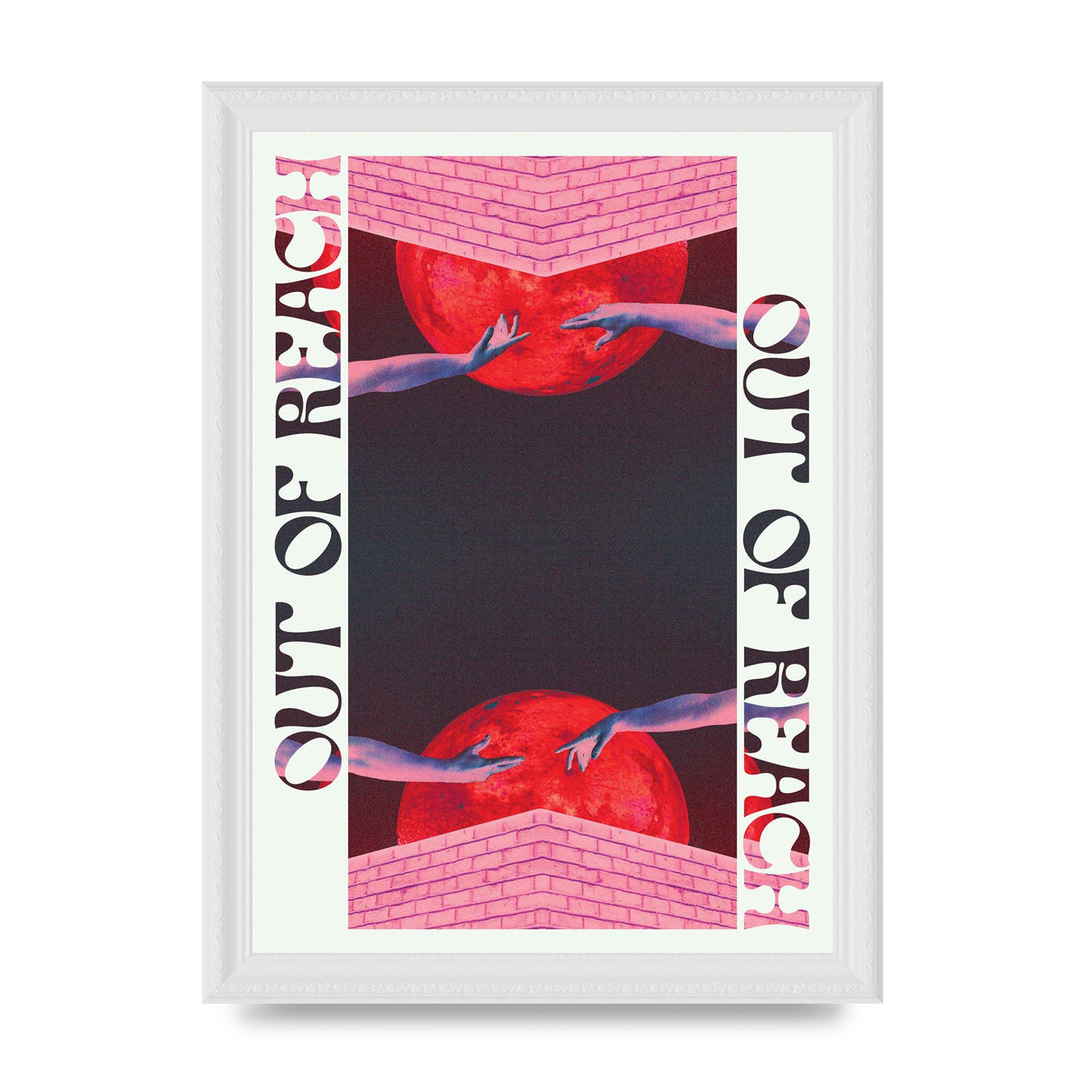 Out Of Reach Lofi Retro Music Poster Style" Printed Poster - A4 framed