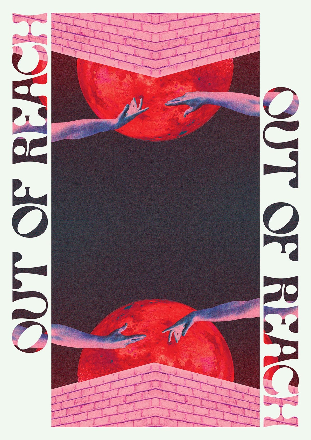Out Of Reach Lofi Retro Music Poster Style" Printed Poster - detail