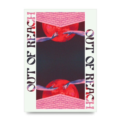 Out Of Reach Lofi Retro Music Poster Style" Printed Poster - unframed print