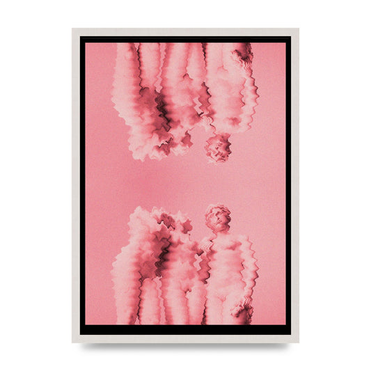 Ripple Statues Pink Trippy Wall Art - A2 framed