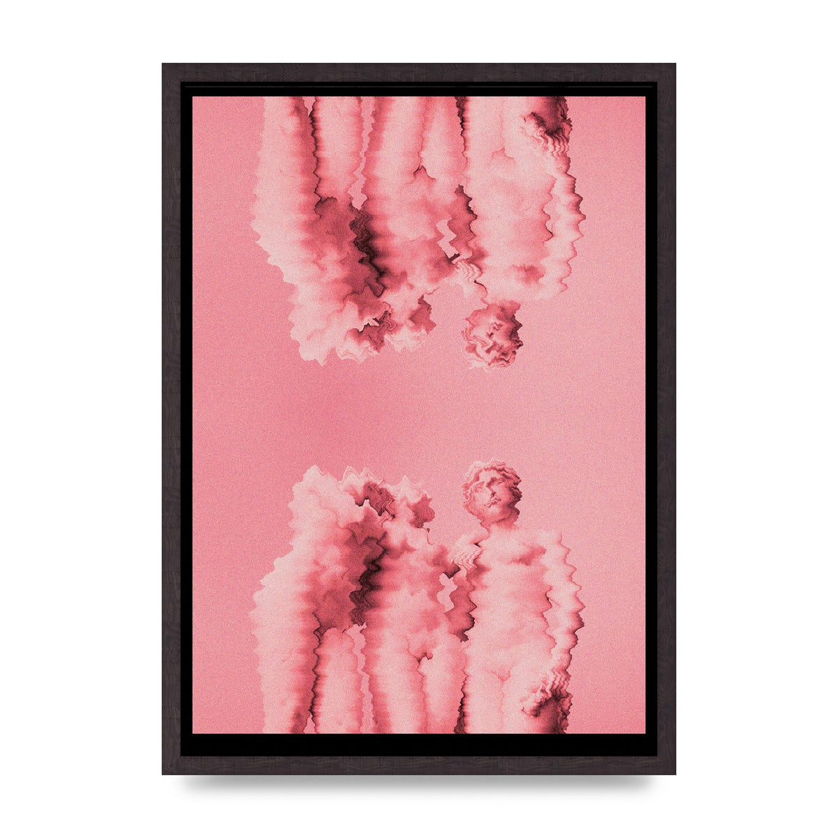 Ripple Statues Pink Trippy Wall Art - A2 framed