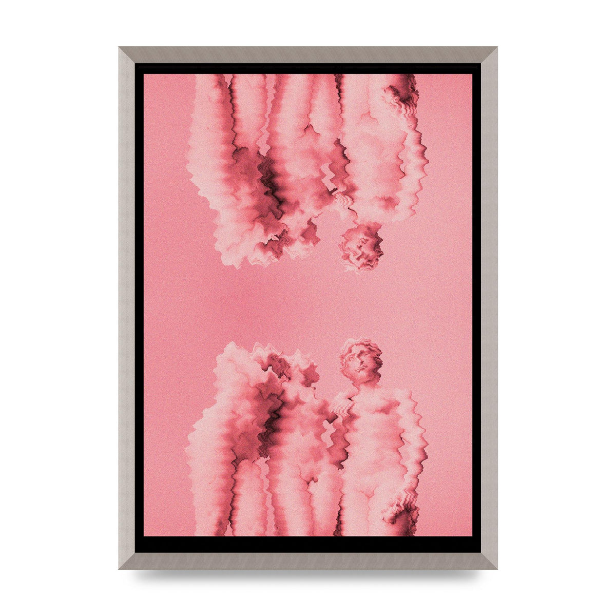 Ripple Statues Pink Trippy Wall Art - A2 framed