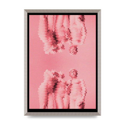 Ripple Statues Pink Trippy Wall Art - A2 framed