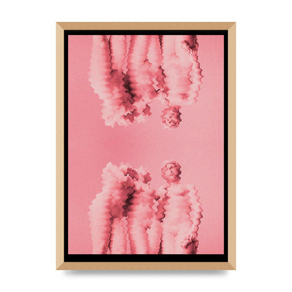 Ripple Statues Pink Trippy Wall Art - A2 framed