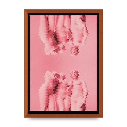 Ripple Statues Pink Trippy Wall Art - A2 framed