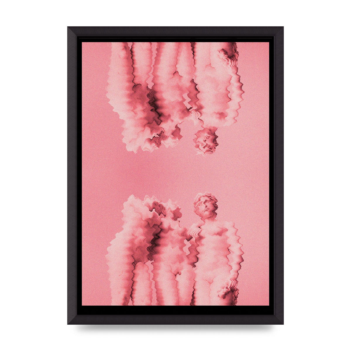 Ripple Statues Pink Trippy Wall Art - A2 framed