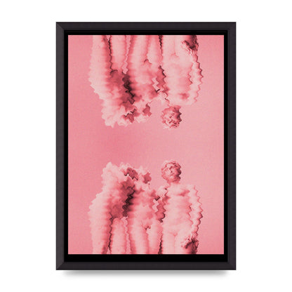 Ripple Statues Pink Trippy Wall Art - A2 framed