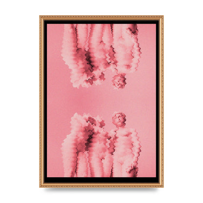 Ripple Statues Pink Trippy Wall Art - A2 framed