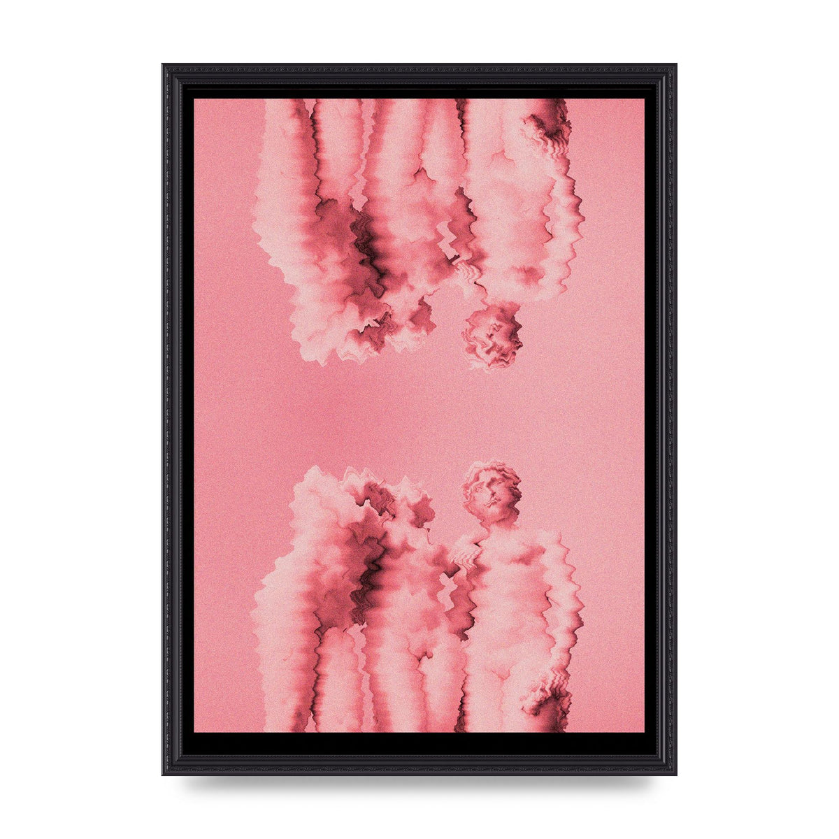 Ripple Statues Pink Trippy Wall Art - A2 framed