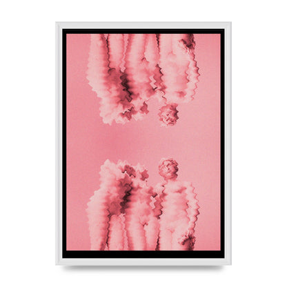 Ripple Statues Pink Trippy Wall Art - A2 framed