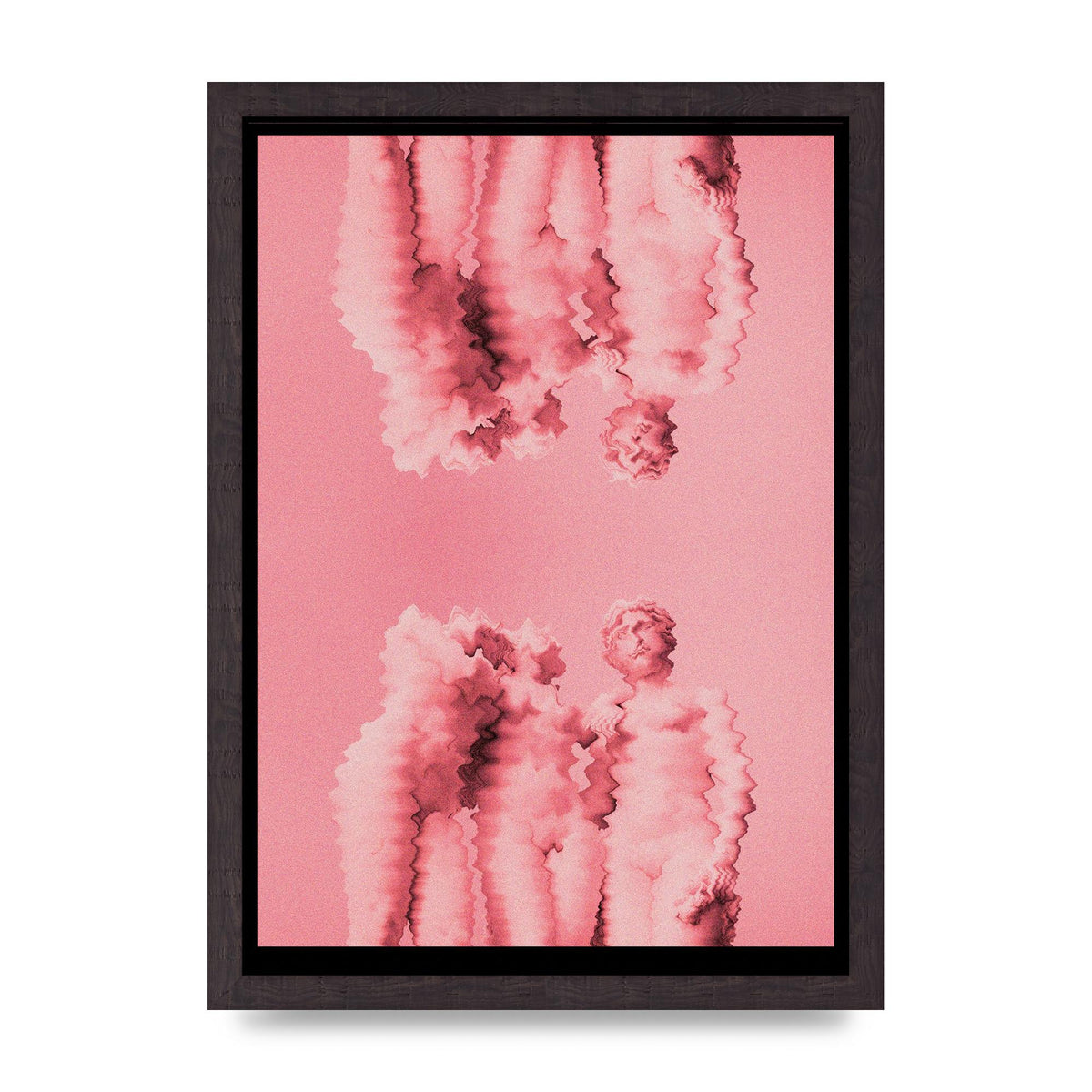 Ripple Statues Pink Trippy Wall Art - A3 framed