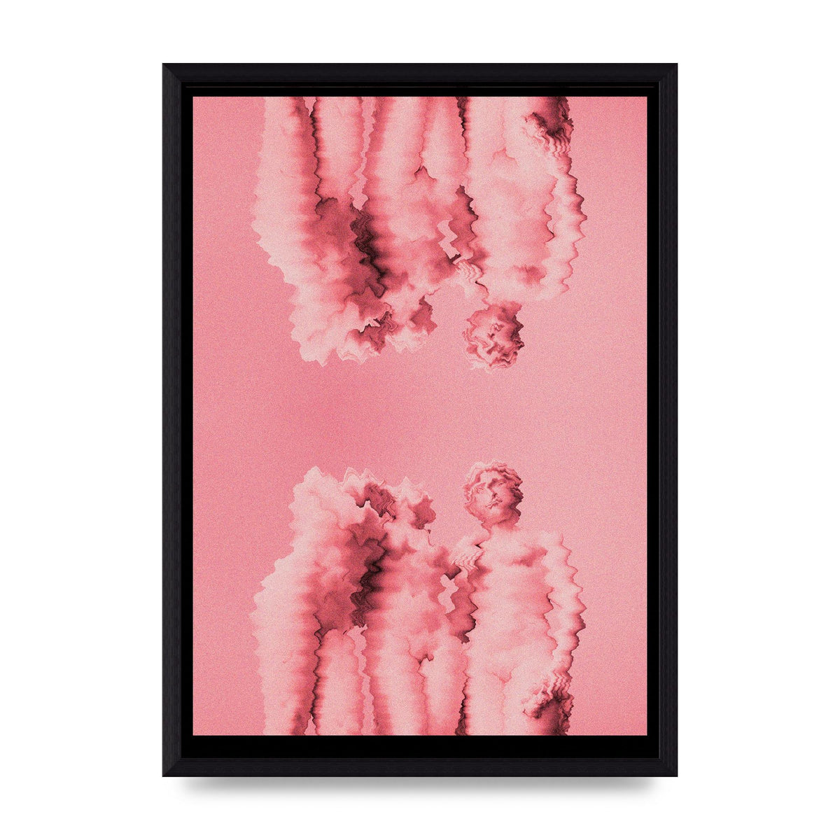 Ripple Statues Pink Trippy Wall Art - A3 framed