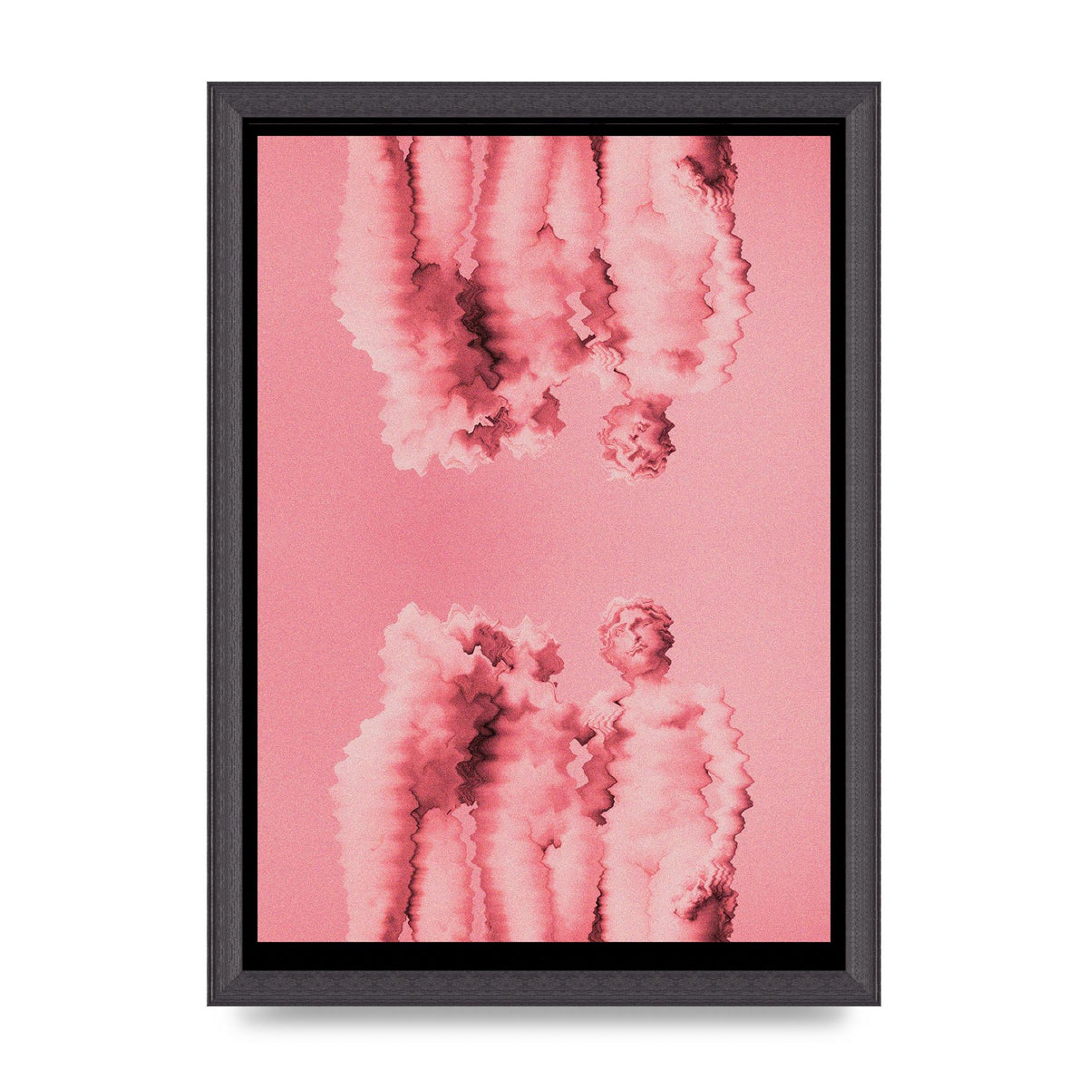Ripple Statues Pink Trippy Wall Art - A3 framed
