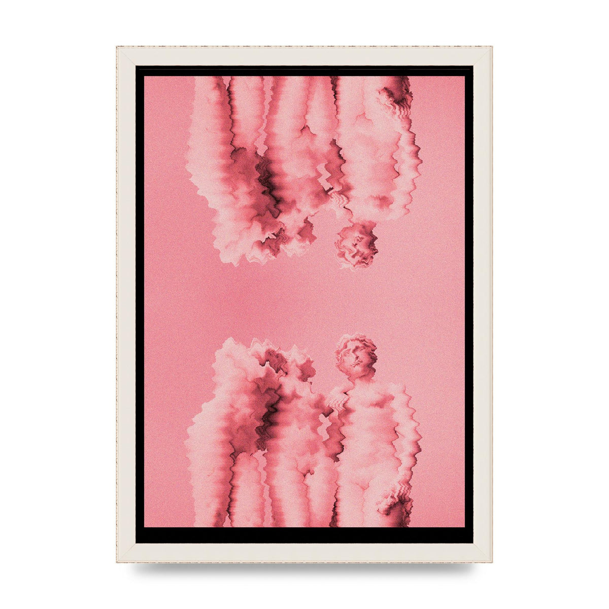 Ripple Statues Pink Trippy Wall Art - A3 framed