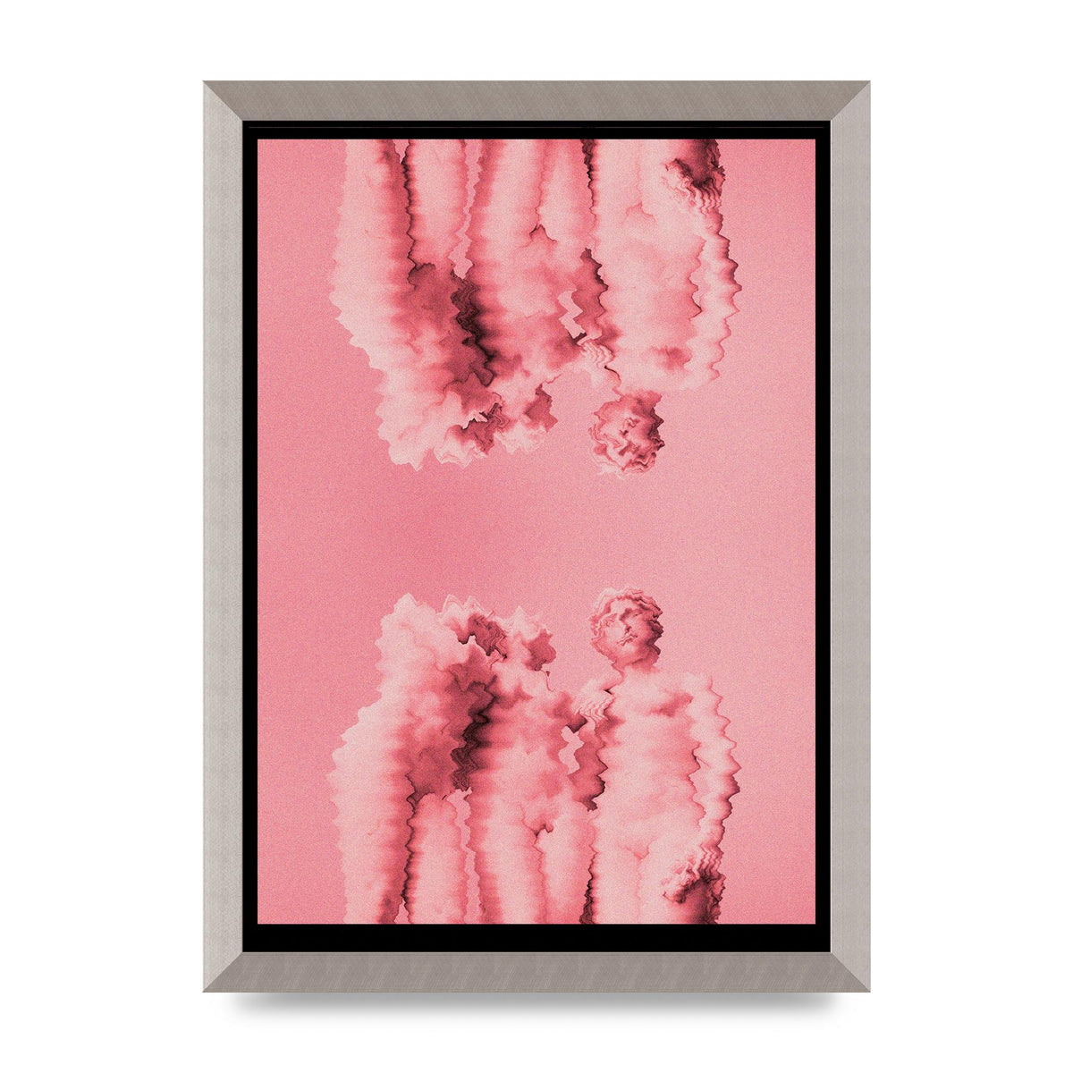 Ripple Statues Pink Trippy Wall Art - A3 framed