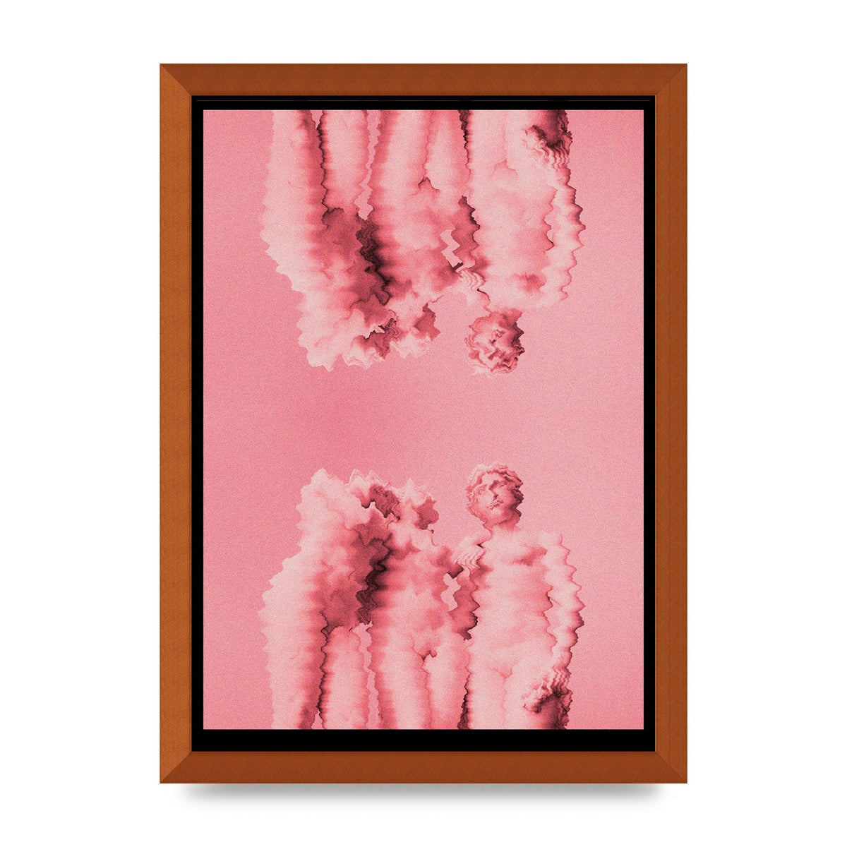 Ripple Statues Pink Trippy Wall Art - A3 framed