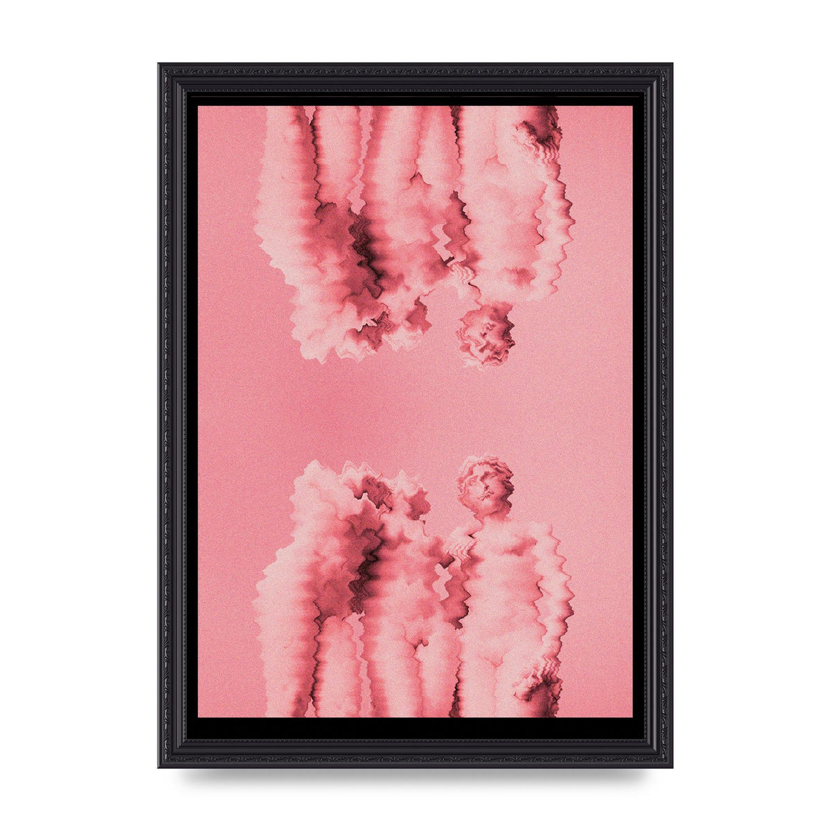 Ripple Statues Pink Trippy Wall Art - A3 framed