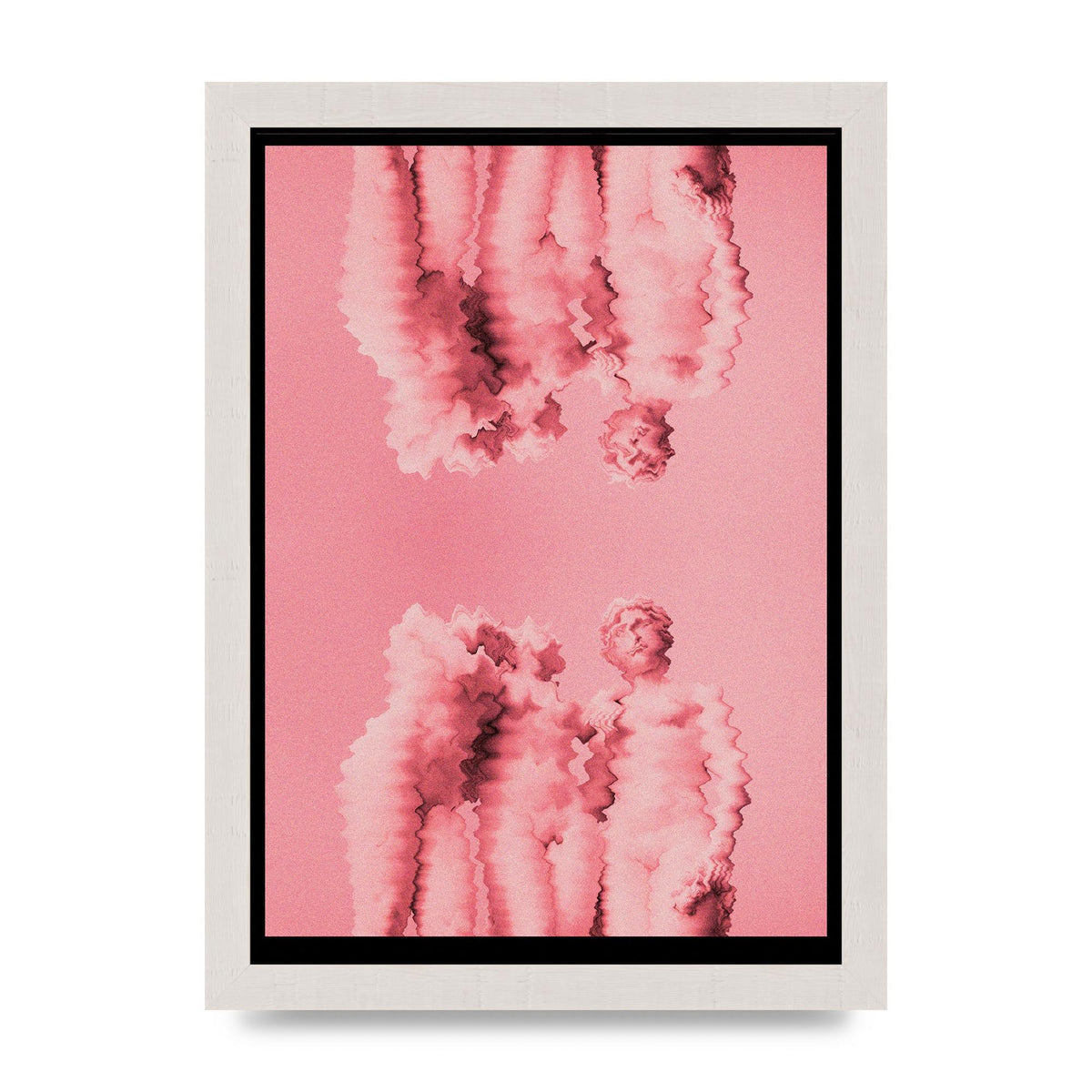 Ripple Statues Pink Trippy Wall Art - A4 framed