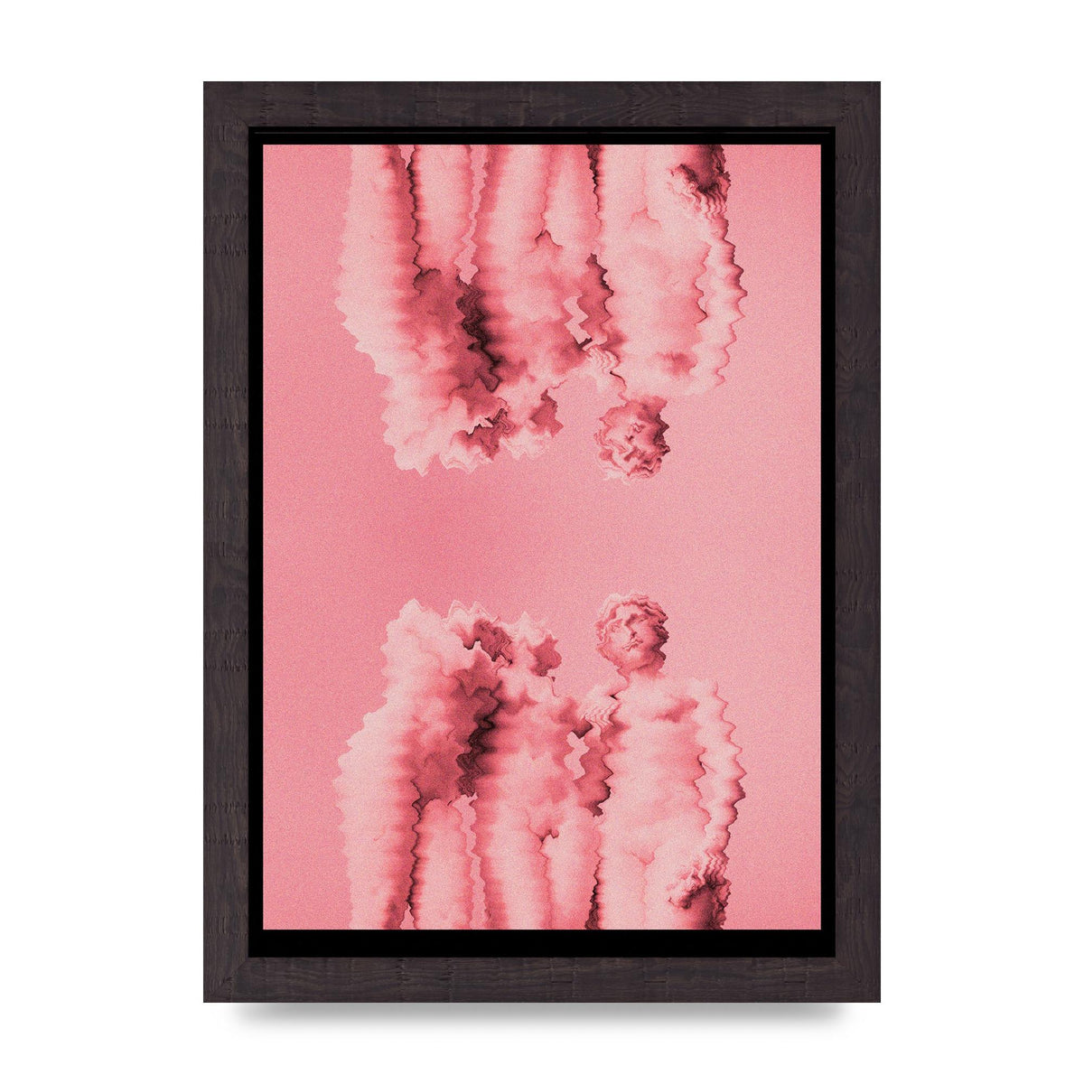 Ripple Statues Pink Trippy Wall Art - A4 framed