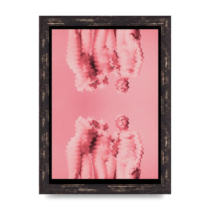 Ripple Statues Pink Trippy Wall Art - A4 framed