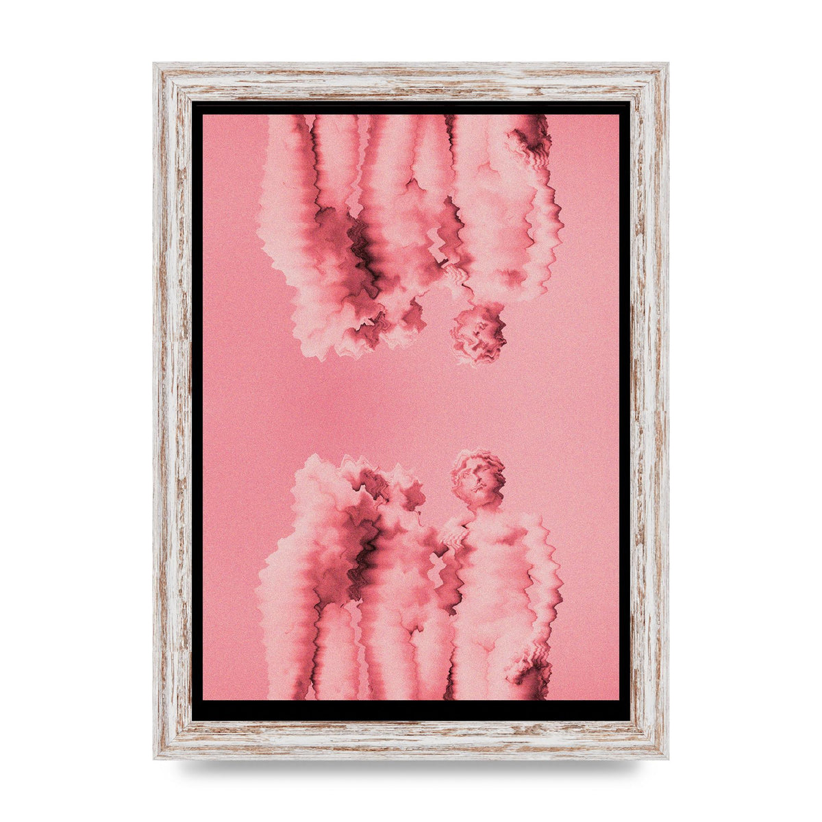 Ripple Statues Pink Trippy Wall Art - A4 framed