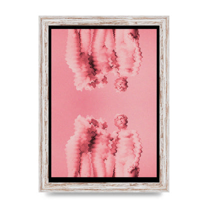 Ripple Statues Pink Trippy Wall Art - A4 framed