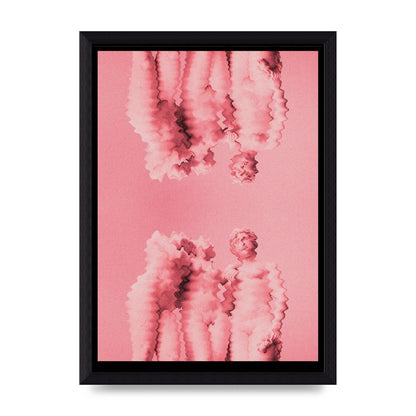 Ripple Statues Pink Trippy Wall Art - A4 framed
