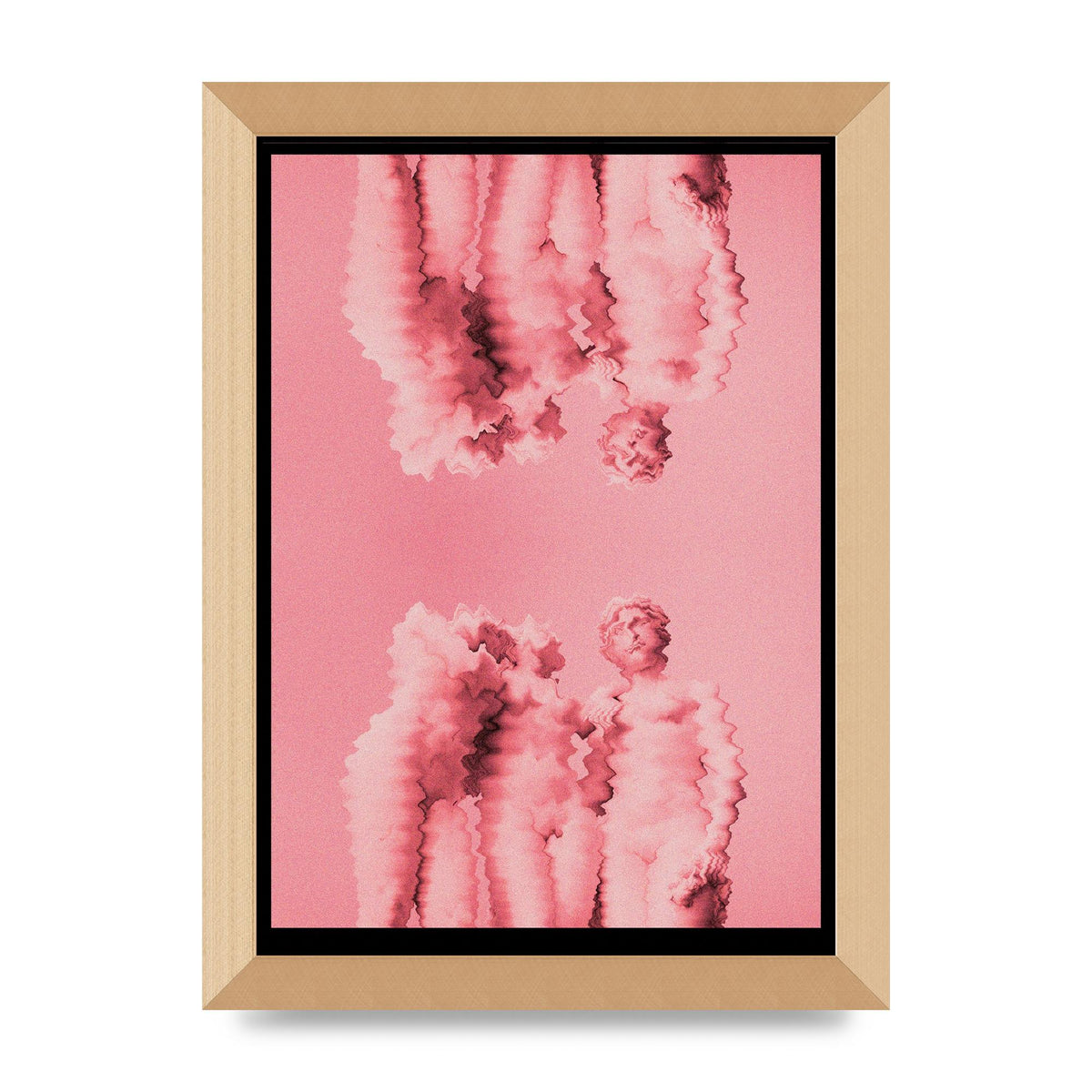Ripple Statues Pink Trippy Wall Art - A4 framed