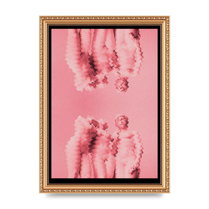 Ripple Statues Pink Trippy Wall Art - A4 framed