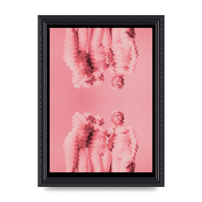 Ripple Statues Pink Trippy Wall Art - A4 framed