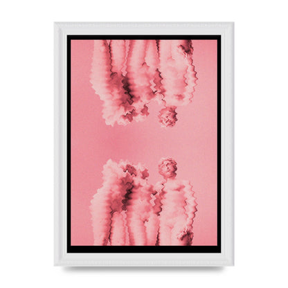 Ripple Statues Pink Trippy Wall Art - A4 framed