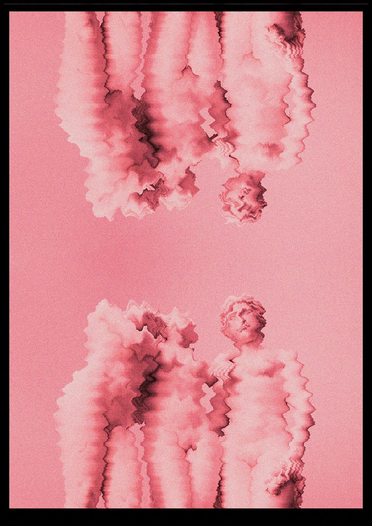 Ripple Statues Pink Trippy Wall Art - detail