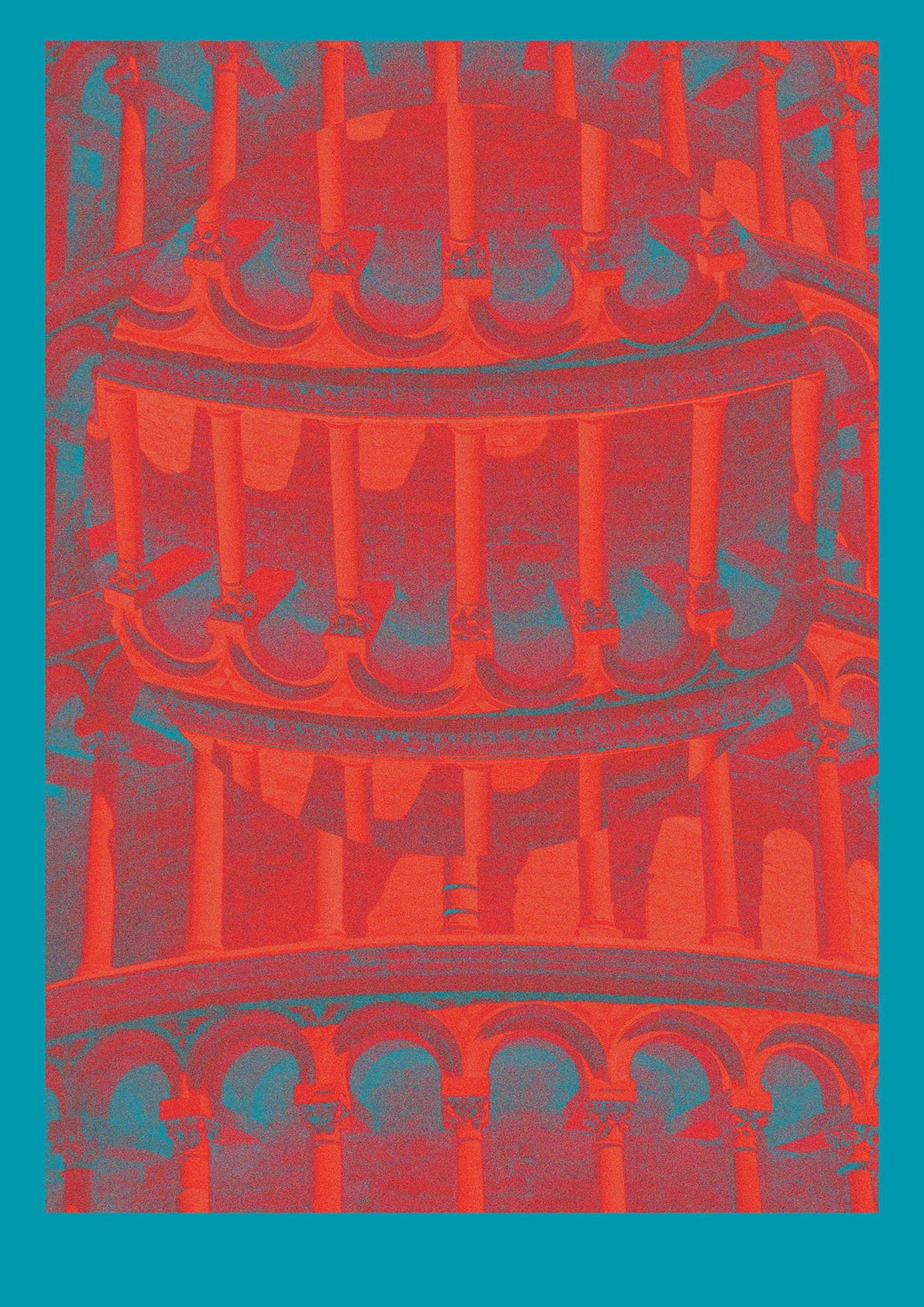 Tower Of Pisa Abstract Lofi Wall Art - detail