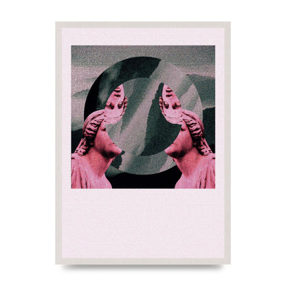 Abstract Lofi Statue Wall Art - A2 framed