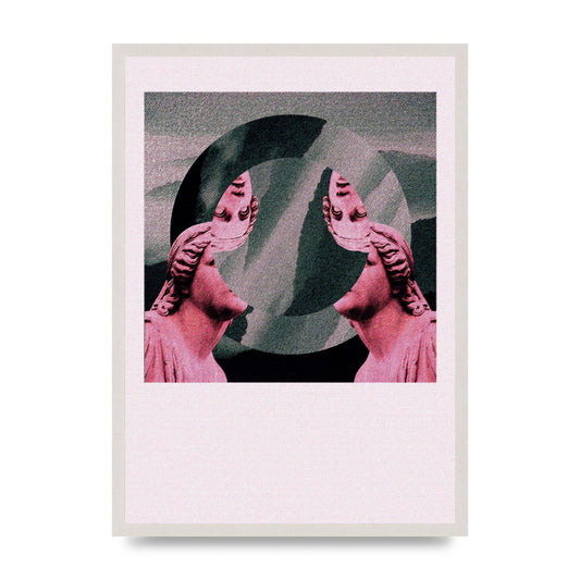 Abstract Lofi Statue Wall Art - A2 framed