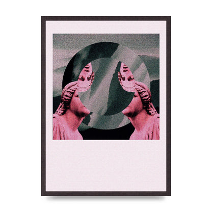 Abstract Lofi Statue Wall Art - A2 framed
