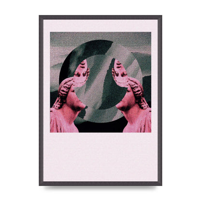 Abstract Lofi Statue Wall Art - A2 framed