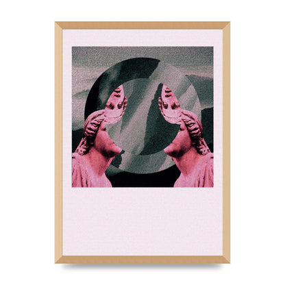 Abstract Lofi Statue Wall Art - A2 framed