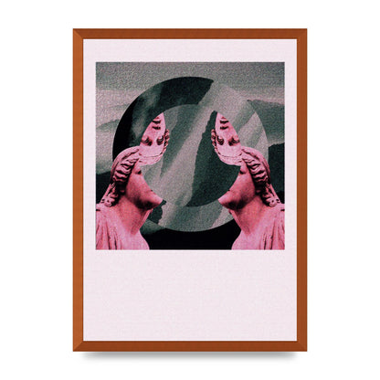 Abstract Lofi Statue Wall Art - A2 framed
