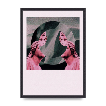 Abstract Lofi Statue Wall Art - A2 framed