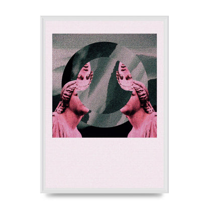 Abstract Lofi Statue Wall Art - A2 framed
