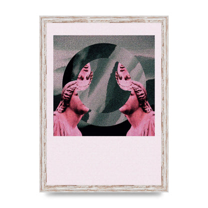 Abstract Lofi Statue Wall Art - A3 framed