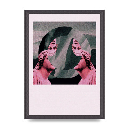 Abstract Lofi Statue Wall Art - A3 framed