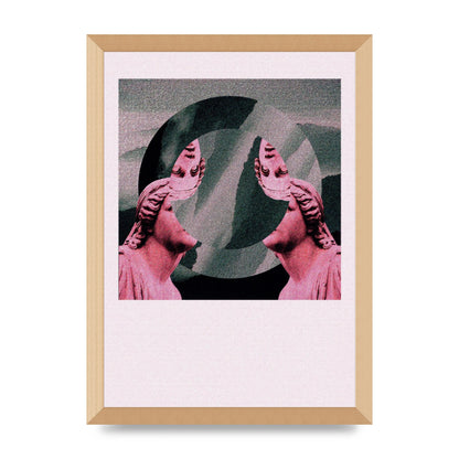 Abstract Lofi Statue Wall Art - A3 framed